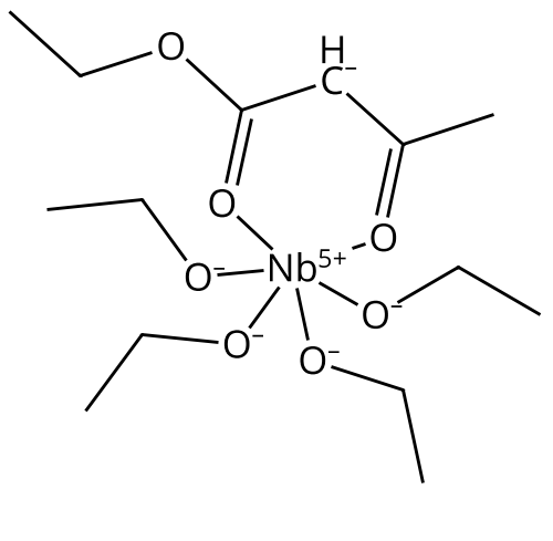 Niobium, tetraethoxy(hydrogen acetoacetato)-, ethyl ester Chemical Structure